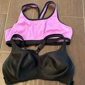 Two sports bras different styles